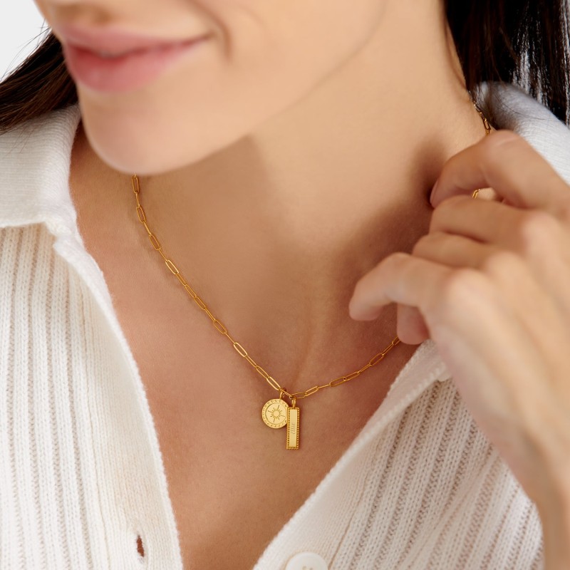 Waterproof Gold Charm Necklace